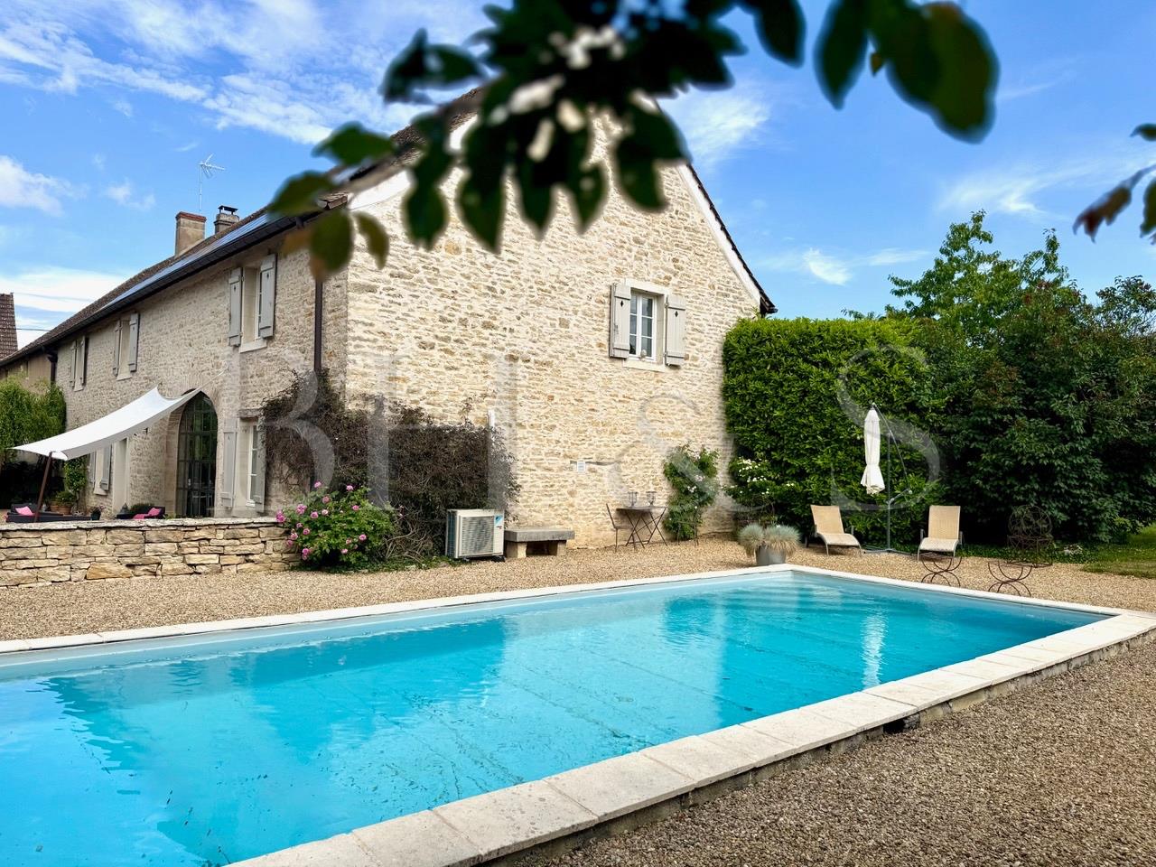 Character property, garden, swimming pool, and outbuildings