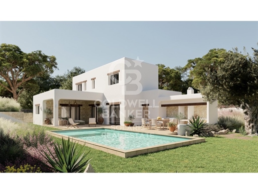 Moderne Villa im Ibiza-Stil mit 3 Schlafzimmern in Moraira
