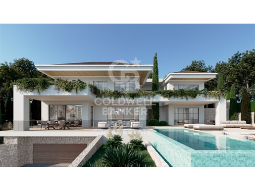 In aanbouw exclusieve luxe villa op het zuiden met panoramisch uitzicht op zee in Javea