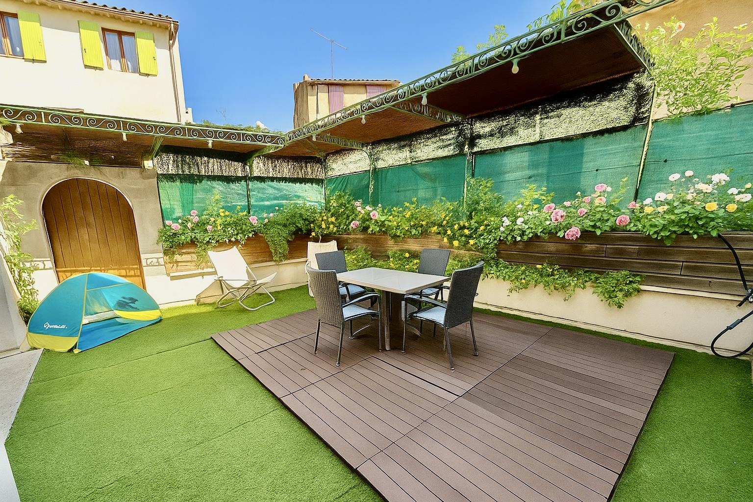 Village house with indoor swimming pool, terrace and garage