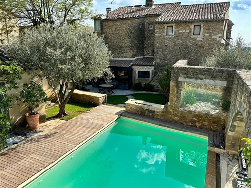 Grignan, Property With View, Garden, Swimming Pool And Garages.