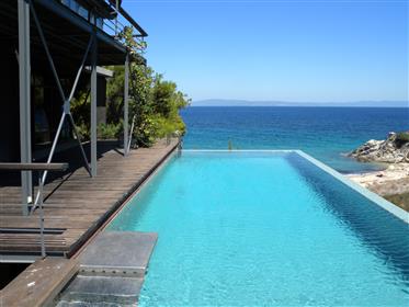 Halkidiki hi-tech Seafront villa in a paradise of nature!!