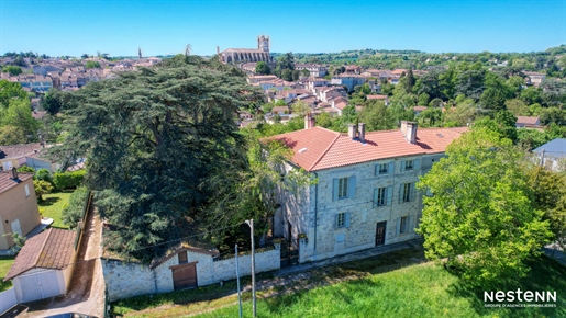 Te koop Achttiende-eeuws gebouw met bosrijk park en uitzicht op de kathedraal van Condoom