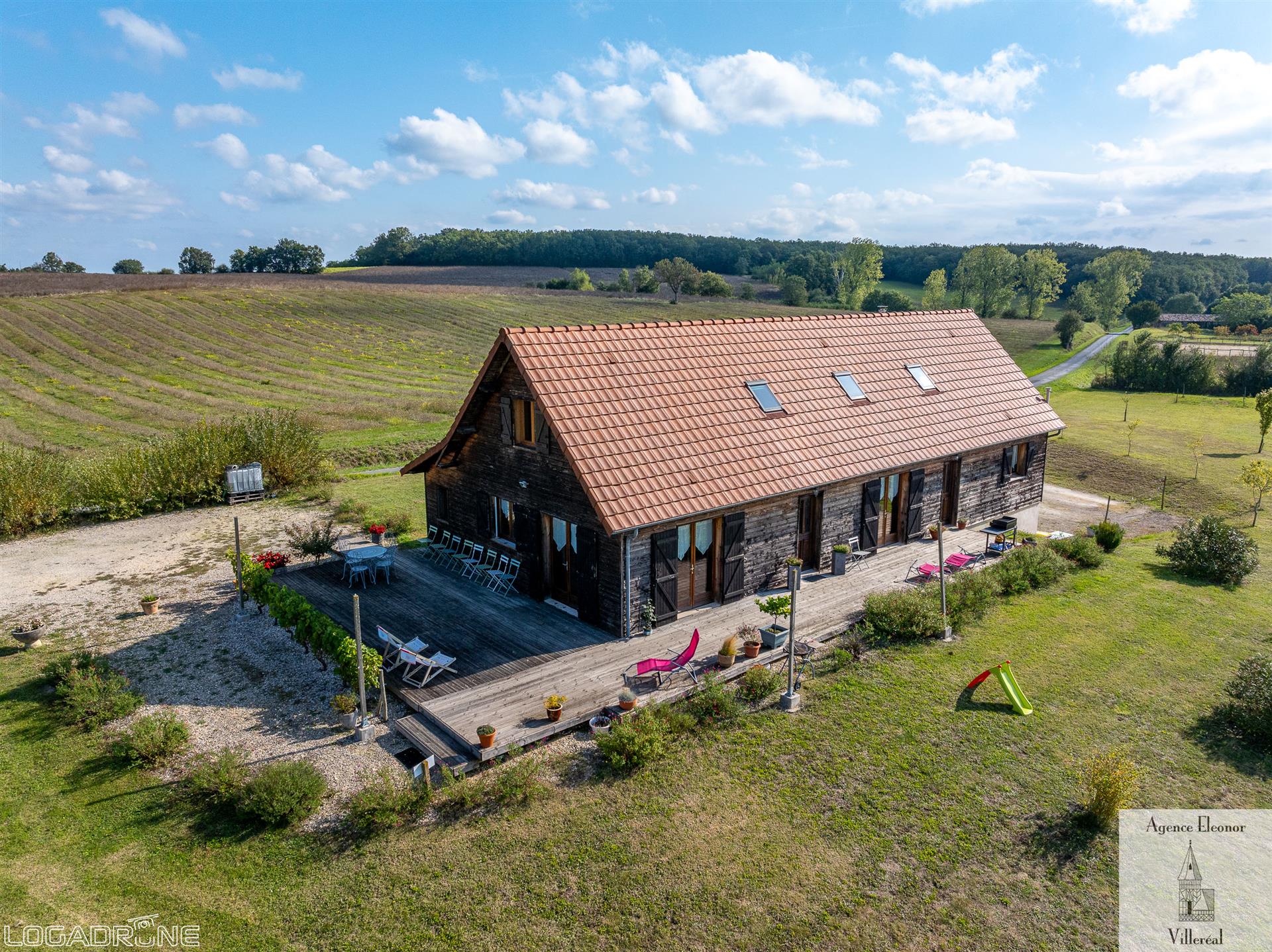 Frame house with panoramic views