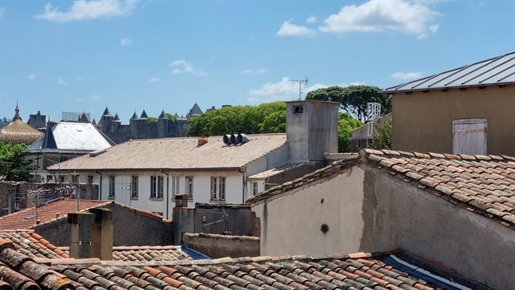 Townhouse in Carcassonne, walking distance to all amenities, roof terrace with castle views