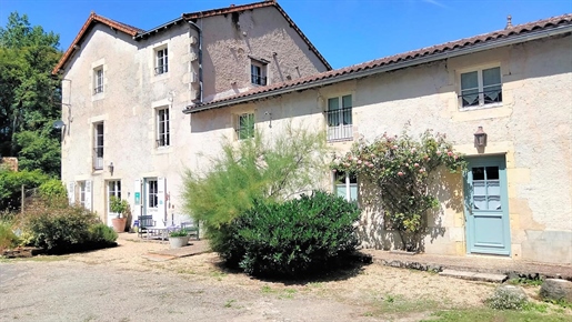 8 bed Mill, Gite, River, Island, Barns, No Neighbours, Over 3ha, Revenue – Romagne (Vienne)