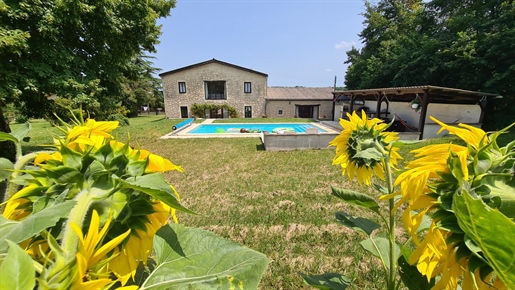 Stunning south Charente views + large 5 bedroom house for sale with pool