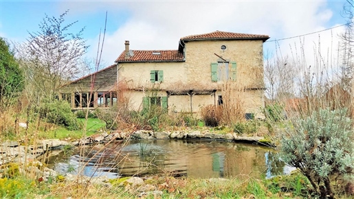 The house on the hill, old stone, Views, Ponds, Champagne Mouton