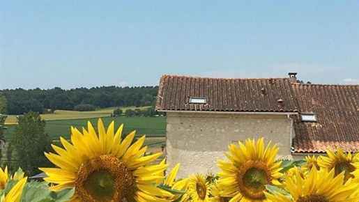 Spacious 5 bedroom house for sale in Charente hamlet with countryside views.