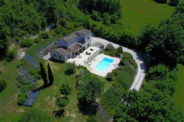 A superb contemporary home in 3 acres with swimming pool and panoramic views, Lot et Garonne