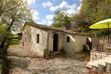 Pretty stone farmhouse with pool in 5 acres, nr Roquecor, Tarn et Garonne