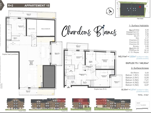 4 bedrooms flat (duplex) à Crest-Voland (73590)