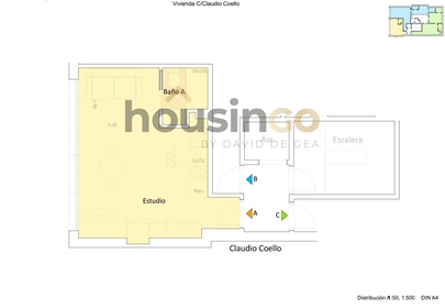 3 Apartamentos de 1 dormitorio en Calle Claudio Coello