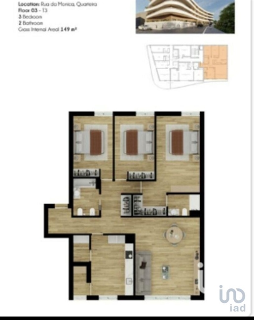 Apartamento T3 em Faro de 149,00 m²