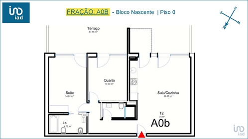 Appartement T2 à Aveiro de 68,00 m²