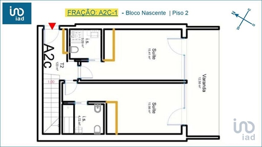 Appartement T2 à Aveiro de 117,00 m²