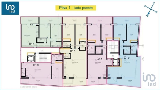 Appartement T2 à Aveiro de 94,00 m²