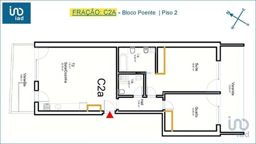 Apartamento T2 em Aveiro de 85,00 m²