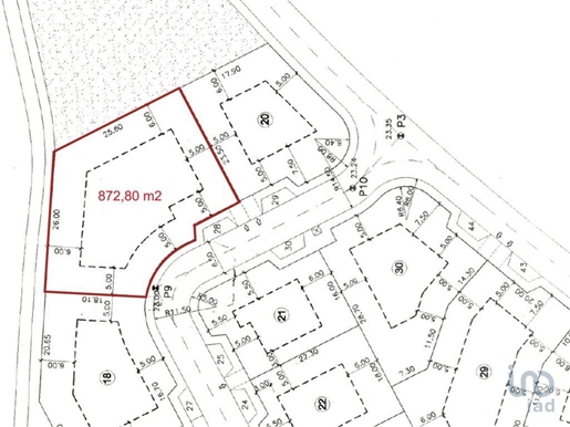 Construction land in Santa Maria, São Pedro e Sobral da Lagoa with 873,00 m²