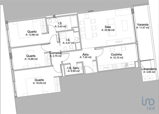 Appartement met 3 Kamers in Porto met 136,00 m²