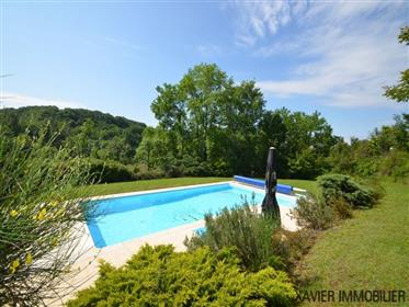 Charming house with pool set at the edge of a village with shops/school.