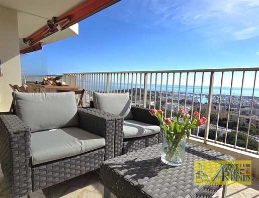 Antibes! Superb T2 lägenhet med panoramautsikt