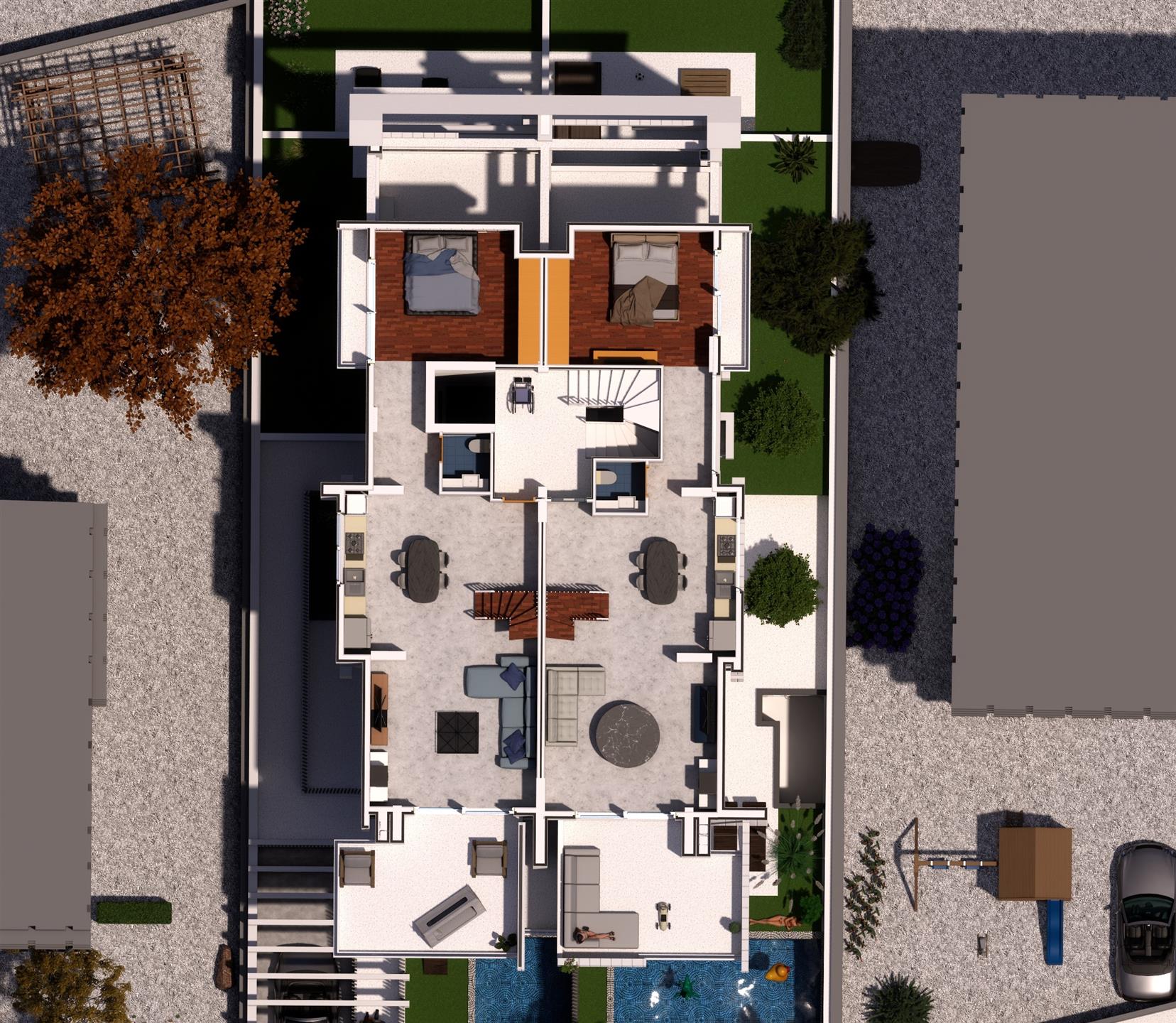 Moderne Penthouse-Maisonette mit Meerblick
