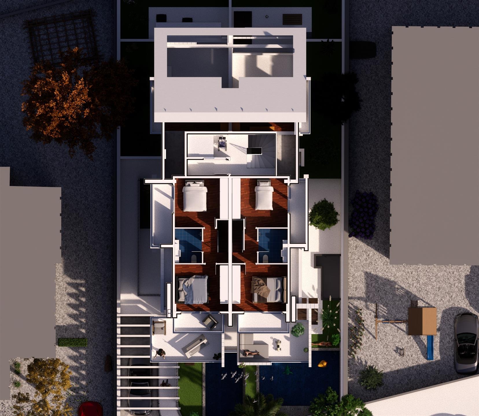 Moderne Penthouse-Maisonette mit Meerblick