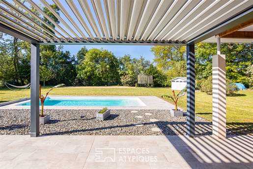 Contemporary house with swimming pool between Toulouse and Albi