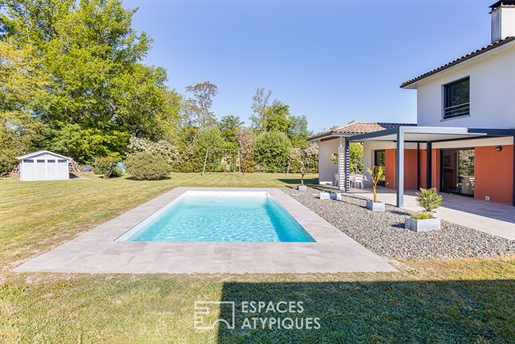 Maison contemporaine avec piscine entre Toulouse et Albi