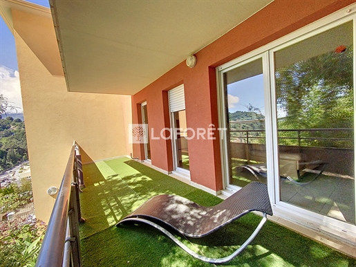 Menton, 2 room apartment, 54 m2, with terrace and garage, sold rented