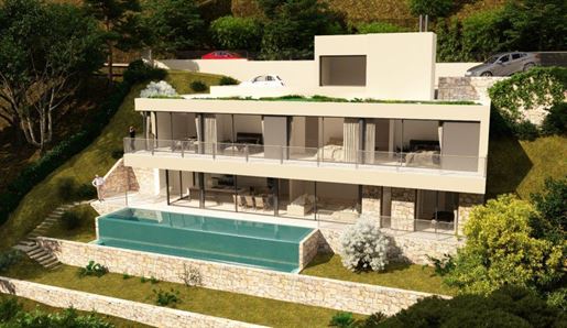Proyecto de villa moderna de 1a línea de mar en bEGUR