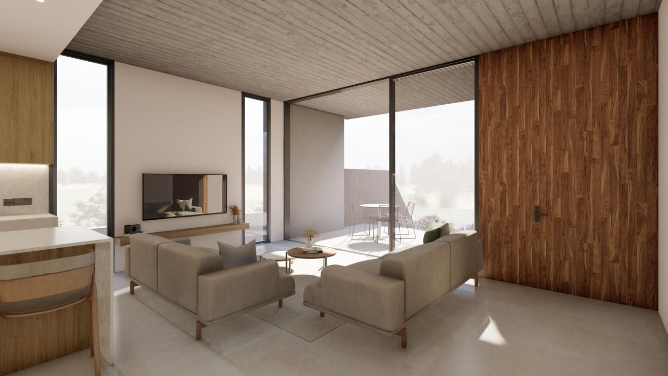 Newly built development with a private garden and communal pool for sale, 400m from Sa Riera Beach