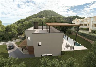 Projet de villa de nouvelle construction avec vues mer à vendre à Aigua Freda