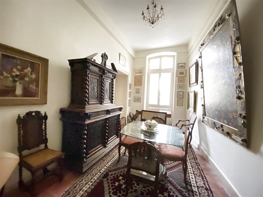Limoux city center, large bourgeois apartment, many renovated character features.