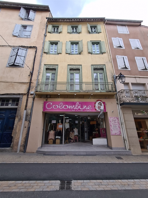 Limoux, apartment building, renovated, shopping street.