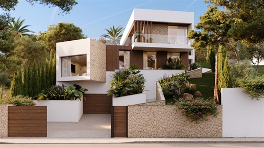 Villa de nueva construcción con vistas parciales al mar en Bendinat