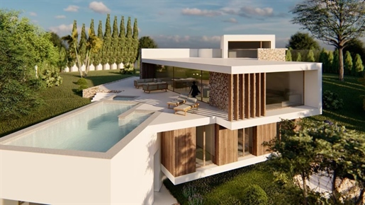 Villa de nueva construcción con vistas parciales al mar en Bendinat