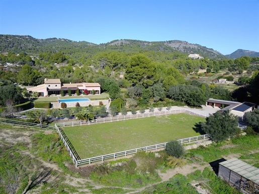 Luxury natural stone finca with pool and lovely mountains view in Calviá