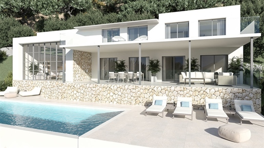 Luxuriöse Neubau-Villa mit Pool und tollem Ausblick in Puerto Pollensa