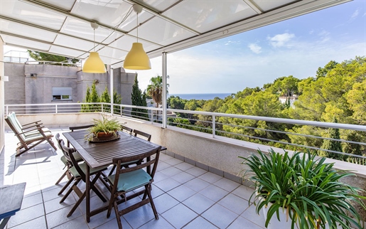 Atractiva villa con piscina y vistas al mar en Costa den Blanes