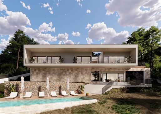 Moderna villa de nueva construcción con vistas panorámicas a las montañas en Santa Ponsa