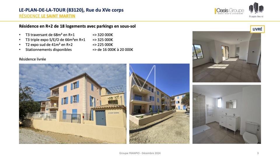 3 Rooms 67.85 M2 New Development: Type T3 Apartment Of 68 M2 + Balcony 9 M2 + Private Parking Space