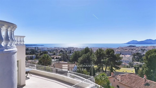 Cannes Californie, Fantastic panoramic sea view - Villa with swimming pool, bedrooms