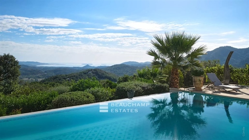 Family house - 4 bedrooms - sea view in Les Adrets de l'Estérel on the heights of Mandelieu