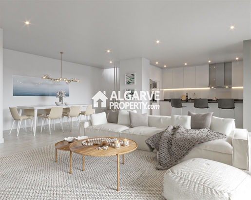 Four bedroom apartments in the initial phase of construction in Faro, Algarve