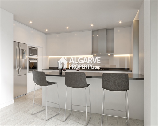 Four bedroom apartments in the initial phase of construction in Faro, Algarve
