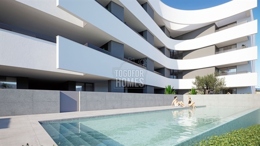 Em Construção - Apartamentos de luxo de 2 quartos com piscina comum a apenas 300m da praia, Lagos