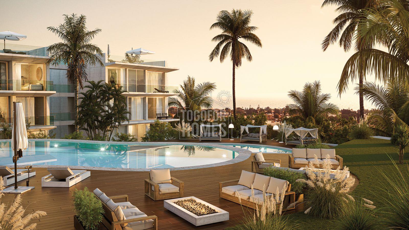Superbe appartement penthouse avec terrasses sur le toit, piscine et vue sur la mer, Carvoeiro
