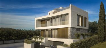 Modern villa with roof pool in luxury resort